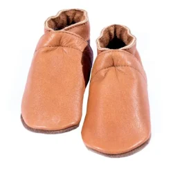 Baby Dutch Slofjes Effen Cognac 3-6 mnd> Slofjes