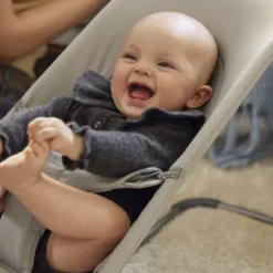 BabyBjörn Balance Soft Wipstoeltje Geweven Jersey Tri-Fabric - Zandgrijs><noscript><img width=