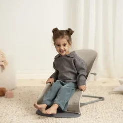 BabyBjörn Balance Soft Wipstoeltje Geweven Jersey Tri-Fabric - Zandgrijs><noscript><img width=