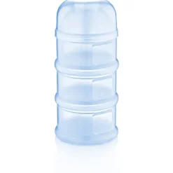 Babyjem Melkpoedercontainer 3-laags Blauw> Flessenborstel