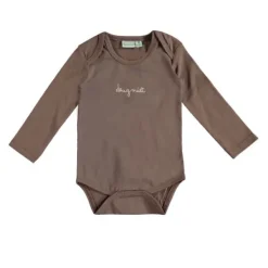 Babylook Deugniet Romper - Maat 50 - Deep Taupe> Rompertjes