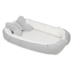 Babymatex Babynest Velvet White Grey Dots / Grey><noscript><img width=