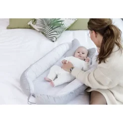 Babymatex Babynest Velvet White Grey Dots / Grey><noscript><img width=