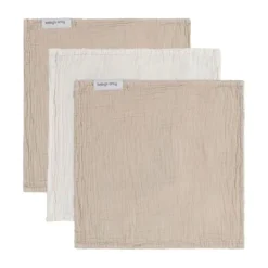 Baby's Only Tender Monddoekje - 3-Pack - 30x30cm - Beige / Linen> Monddoekjes / Spuugdoekjes