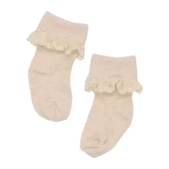 BD Collection Sokjes Kant - 3 Stuks - 0-6mnd - Multi Beige> Sokjes