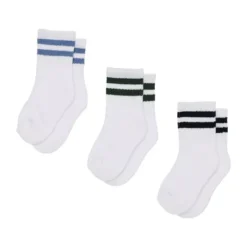 BD Collection Sportsokjes - 3 Stuks - 0-6mnd - Multi White> Sokjes
