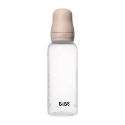 BIBS Fles - Medium Flow - 270 ml - Silicone - Blush - Ronde Speen> Flessen