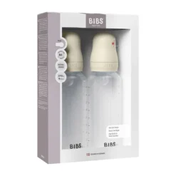 BIBS Fles - Medium Flow - 2 Stuks - 270 ml - Silicone - Ivory> Flessen