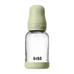 BIBS Fles - Slow Flow - Ronde Speen - 120 ml - Glas/Latex - Baby Blue><noscript><img width=
