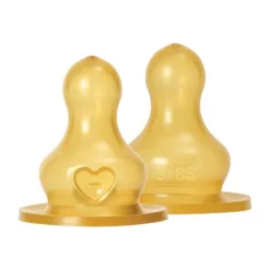 BIBS Flesspeen Rond - Medium Flow - 2 Pack - Latex> Flessen