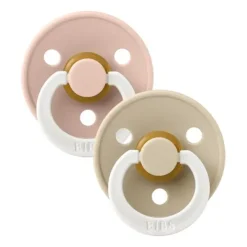 BIBS Fopspeen Latex Symmetric 0-6mnd Glow Blush / Vanilla (2-Pack)> Fopspenen 12+ Maanden|Fopspenen 6+ Maanden