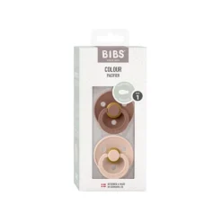 BIBS Fopspeen Latex Symmetrical Ivory / Sage Size 2 (2-Pack)><noscript><img width=