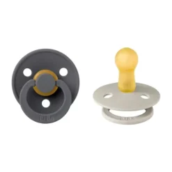 BIBS Fopspeen Round 0-6mnd Dark Oak/Ivory (2 stuks)><noscript><img width=