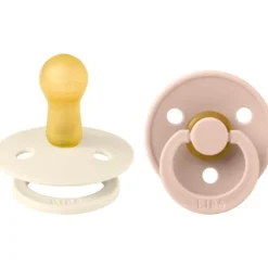 BIBS Fopspeen Round 0-6mnd Dark Oak/Ivory (2 stuks)><noscript><img width=