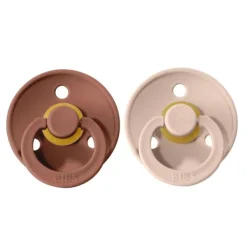 BIBS Fopspeen Round 0-6mnd Dark Oak/Ivory (2 stuks)><noscript><img width=