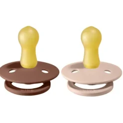 BIBS Fopspeen Round 0-6mnd Dark Oak/Ivory (2 stuks)><noscript><img width=