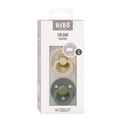 BIBS Fopspeen Round 0-6mnd Dark Oak/Ivory (2 stuks)><noscript><img width=