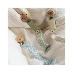 BIBS Speenkoord Braid Dark Blush / Ivory> Fopspeenhouders