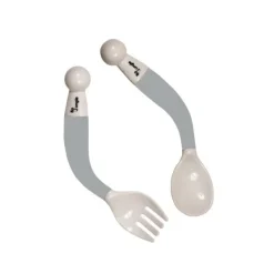 Bo Jungle Lepel En Vork Buigbaar Grijs> Bestek