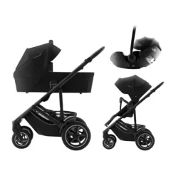 Britax Römer Smile 5Z Kinderwagen 2-in-1 - Space Black | Autostoel BABY-SAFE PRO - Style Carbon Black> Wandelwagens|Complete Kinderwagens