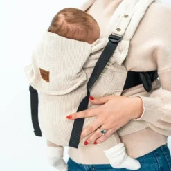 ByKay Click Carrier Deluxe Pro Ribbed Velvet Almond Sand> Rugdragers|Buikdragers