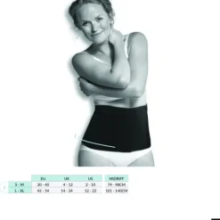 Carriwell Sluitband Belly Binder Biokatoen Zwart L/XL> Buikbanden