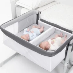 Chicco Co-sleeper - Next2Me Twins - Magnet Grey><noscript><img width=