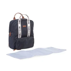 Childhome Verzorgingsruzak Family Club Signature Zwart> Rugzakken