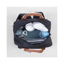 Childhome Verzorgingsruzak Family Club Signature Zwart> Rugzakken