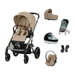 Cybex Balios 3-in-1 Kinderwagen Set L - Almond Beige/Beige> Wandelwagens|Complete Kinderwagens