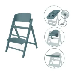 Cybex Kinderstoel Click & Fold Stone Blue - Mid Blue 4 In 1> Houten Kinderstoelen