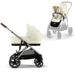 Cybex Kinderwagen Gazelle S Seashell Beige - Light Beige> Tweeling Kinderwagens|Duo Kinderwagens