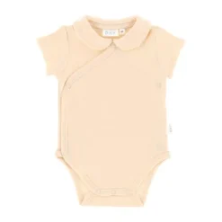 DAY Overslagromper Korte Mouw Ronde Kraag - Mt. 74/80 - Apricot> Rompertjes