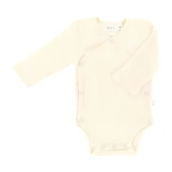 DAY Overslagromper Lange Mouw Rib - Mt. 50/56 - Cream> Rompertjes