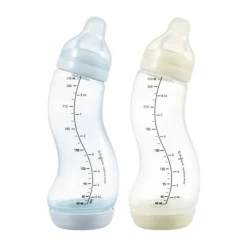 Difrax S-fles Natural – 250 ml – 2-pack – Ice/Ivory> Flessen