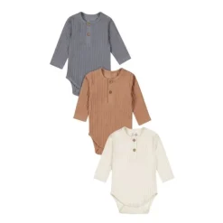 Dirkje Romper Lange Mouw Multi Colour Blue 3-Pack 50/56><noscript><img width=