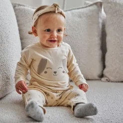 Dirkje T‑Shirt Animal – Maat 80 – Offwhite><noscript><img width=