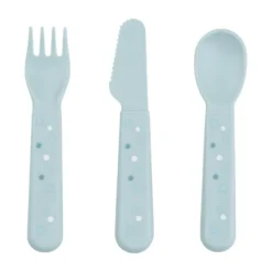 Done By Deer Foodie Cutlery Set Happy Dots Powder> Bekers|Bordjes