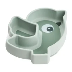 Done By Deer Silicone Stick&Stay Snack Bord Birdee Green> Bordjes