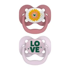 Dr. Brown's Fopspeen Roze/Grijs Fase 1 2-Pack> Fopspenen 0-6 Maanden