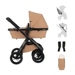 Dubatti One E6 Kinderwagen 2-in-1 - Black / Walnut Brown><noscript><img width=