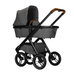 Dubatti One E5 Kinderwagen 2-in-1 Grey Frame Black/Cognac> Wandelwagens|Complete Kinderwagens