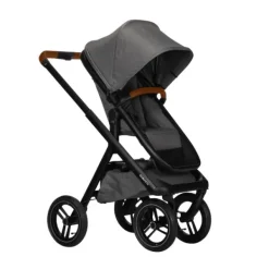 Dubatti One E5 Kinderwagen 2-in-1 Grey Frame Black/Cognac><noscript><img width=