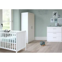 Europe Baby Ledikant 60-120 Wit / Commode 3 Laden / Hanglegkast 2 Deuren Ralph><noscript><img width=