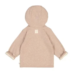 Feetje Jas Met Capuchon Omkeerbaar Print The Magic Is In You Taupe Melange 74> Jasjes