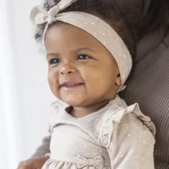 Feetje Jurk Print The Magic Is In You Taupe Melange 68><noscript><img width=