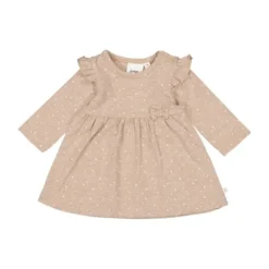 Feetje Jurk Print The Magic Is In You Taupe Melange 68><noscript><img width=