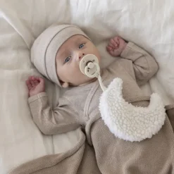 Feetje Muts Rib The Magic Is In You Taupe Melange 2> Mutsjes