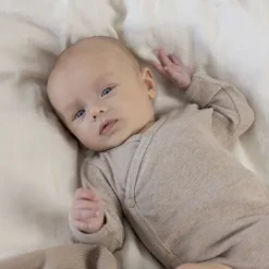 Feetje Romper Wikkel Rib The Magic Is In You Taupe Melange 44><noscript><img width=