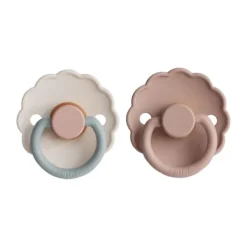 Frigg Fopspeen Daisy Blooming Blush/Cotton T1 0-6 mnd (2 stuks)> Fopspenen 0-6 Maanden